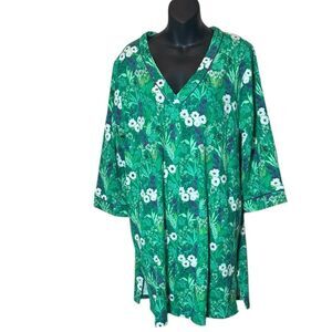 Bed head women’s large forever floral 3/4 sleeve stretch jersey sleep shirt
